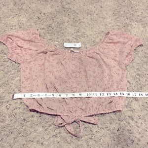 Sheer off the shoulder flower top